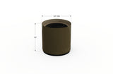 Aluminum Round Planter – 12" to 20" DIA