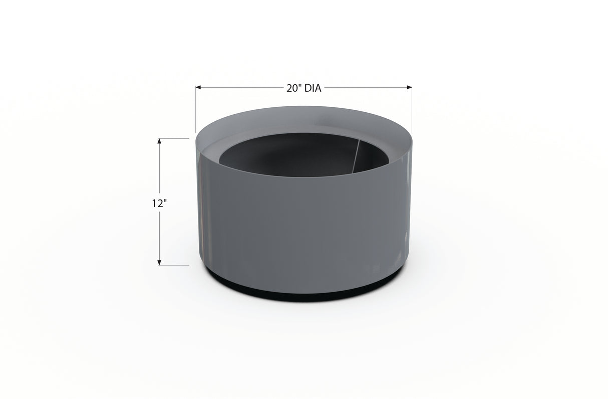 Aluminum Round Planter – 12" to 20" DIA