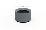 Aluminum Round Planter – 12" to 20" DIA