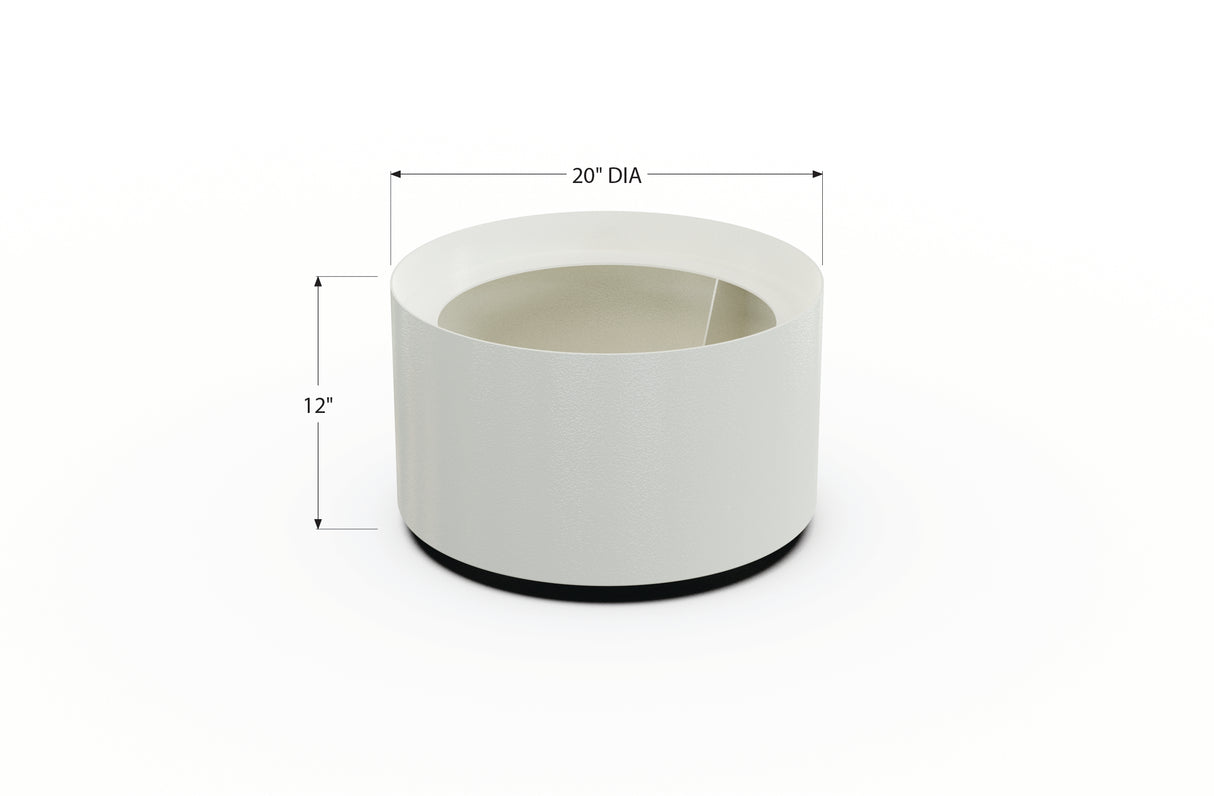 Aluminum Round Planter – 12" to 20" DIA
