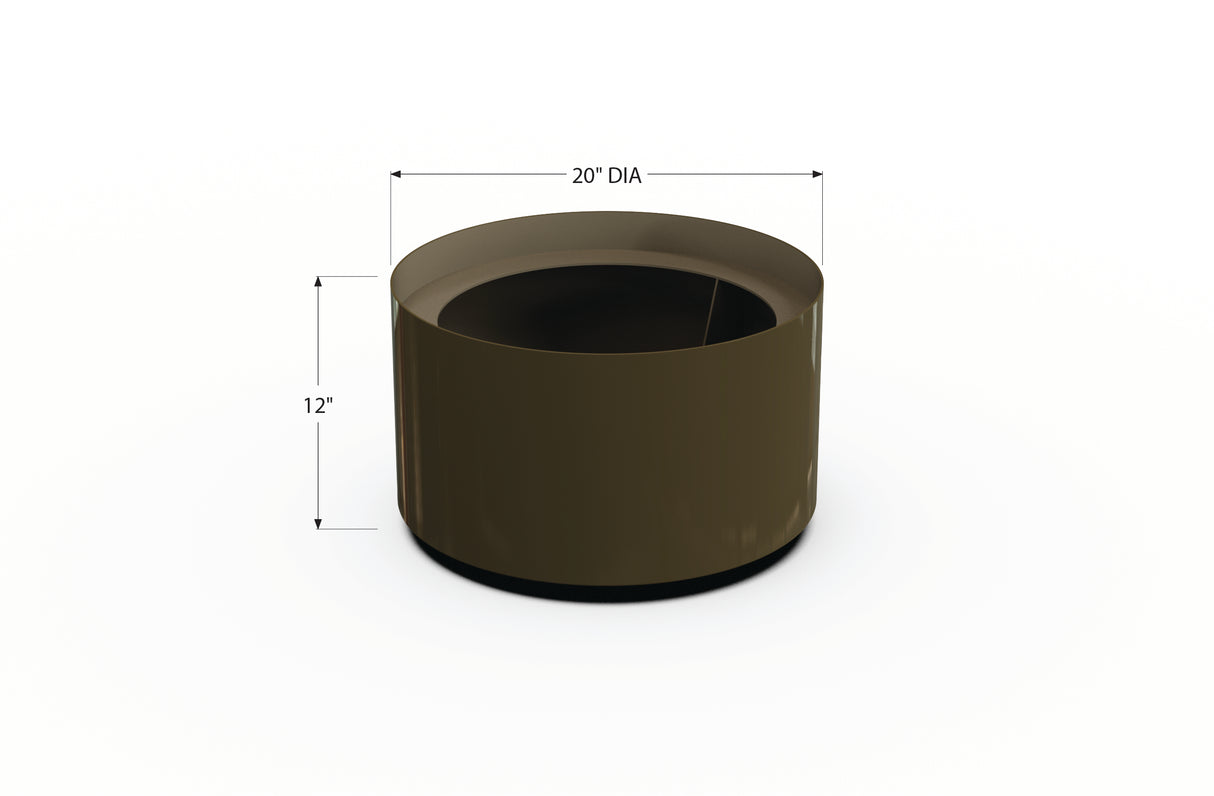 Aluminum Round Planter – 12" to 20" DIA