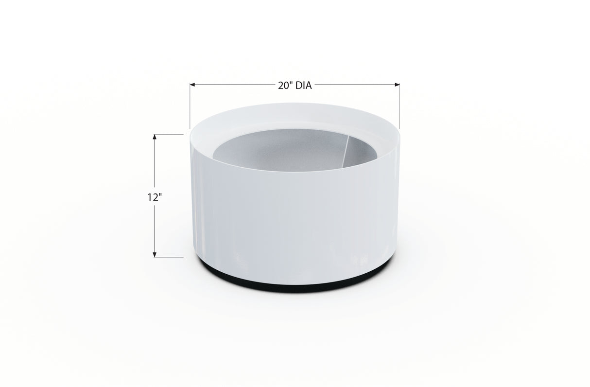 Aluminum Round Planter – 12" to 20" DIA