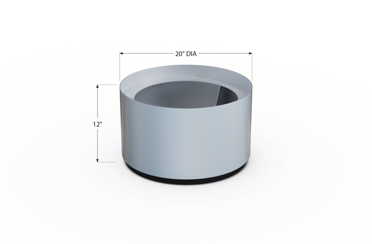 Aluminum Round Planter – 12" to 20" DIA