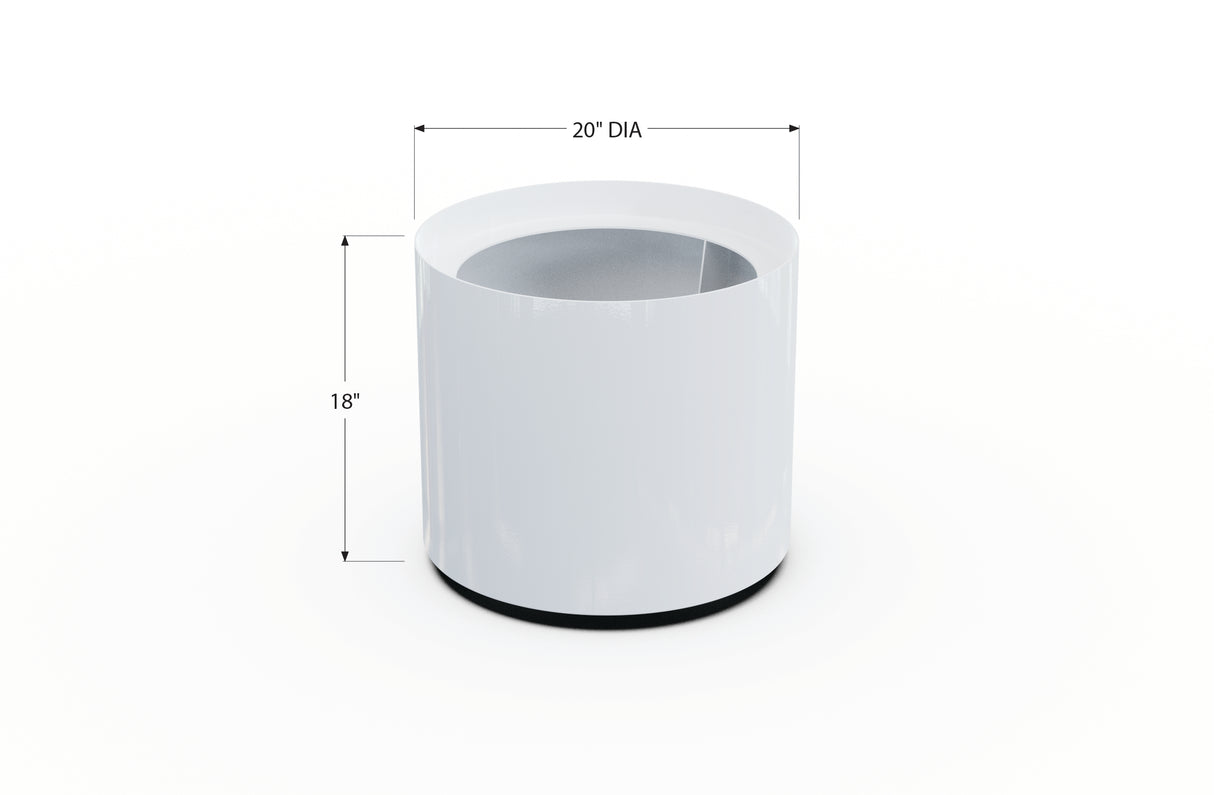 Aluminum Round Planter – 12" to 20" DIA