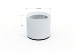 Aluminum Round Planter – 12" to 20" DIA