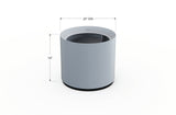 Aluminum Round Planter – 12" to 20" DIA