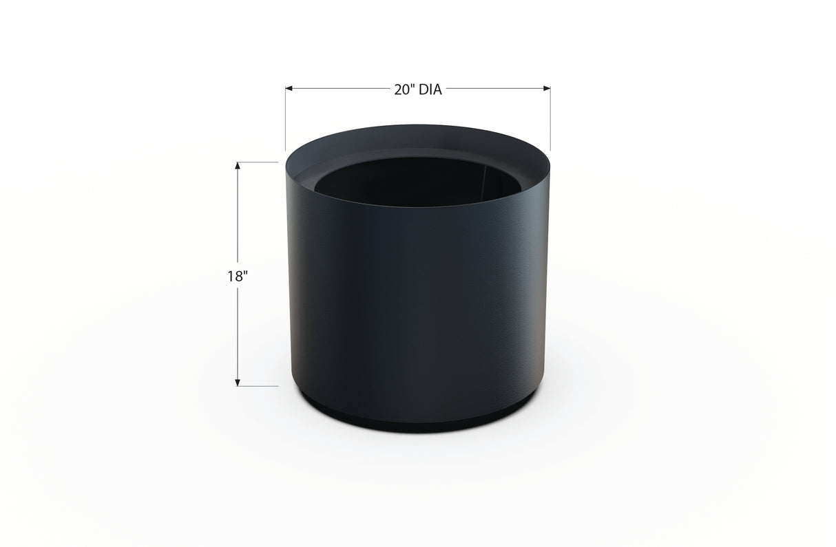 Aluminum Round Planter – 12" to 20" DIA