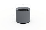 Aluminum Round Planter – 12" to 20" DIA