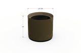 Aluminum Round Planter – 12" to 20" DIA