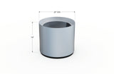Aluminum Round Planter – 12" to 20" DIA