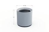 Aluminum Round Planter – 12" to 20" DIA