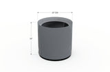 Aluminum Round Planter – 12" to 20" DIA