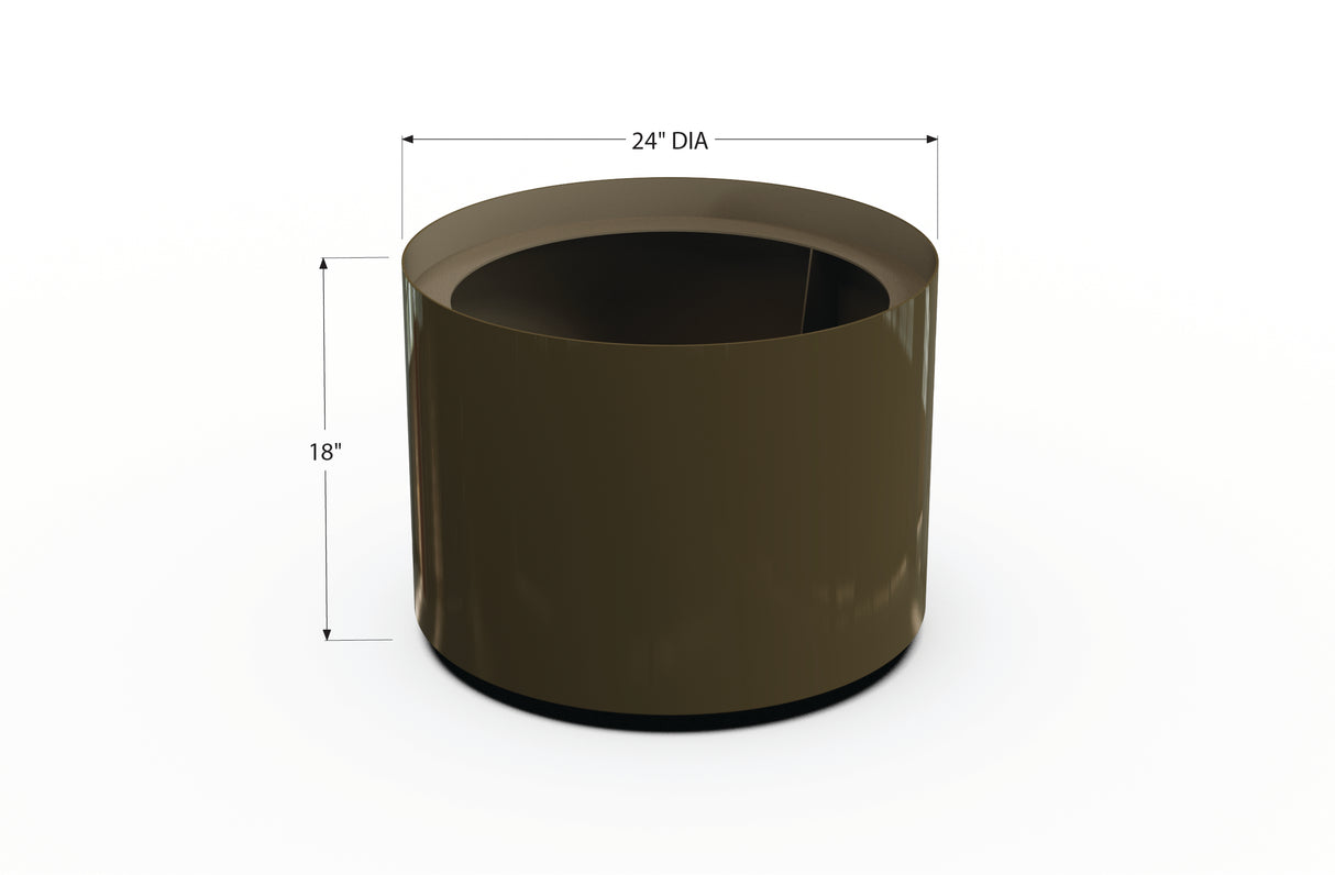 Aluminum Round Planter – 24" to 36" DIA