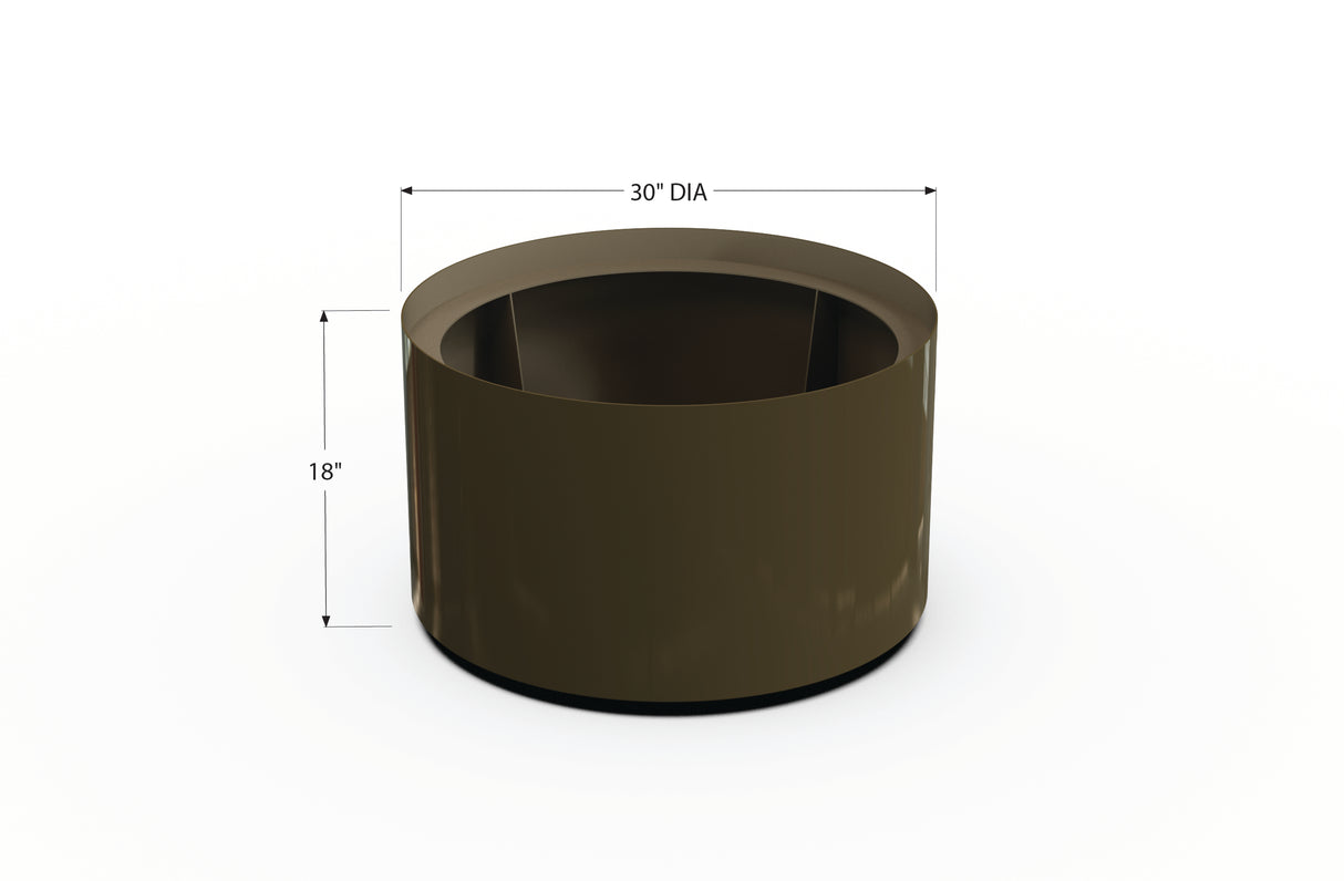 Aluminum Round Planter – 24" to 36" DIA