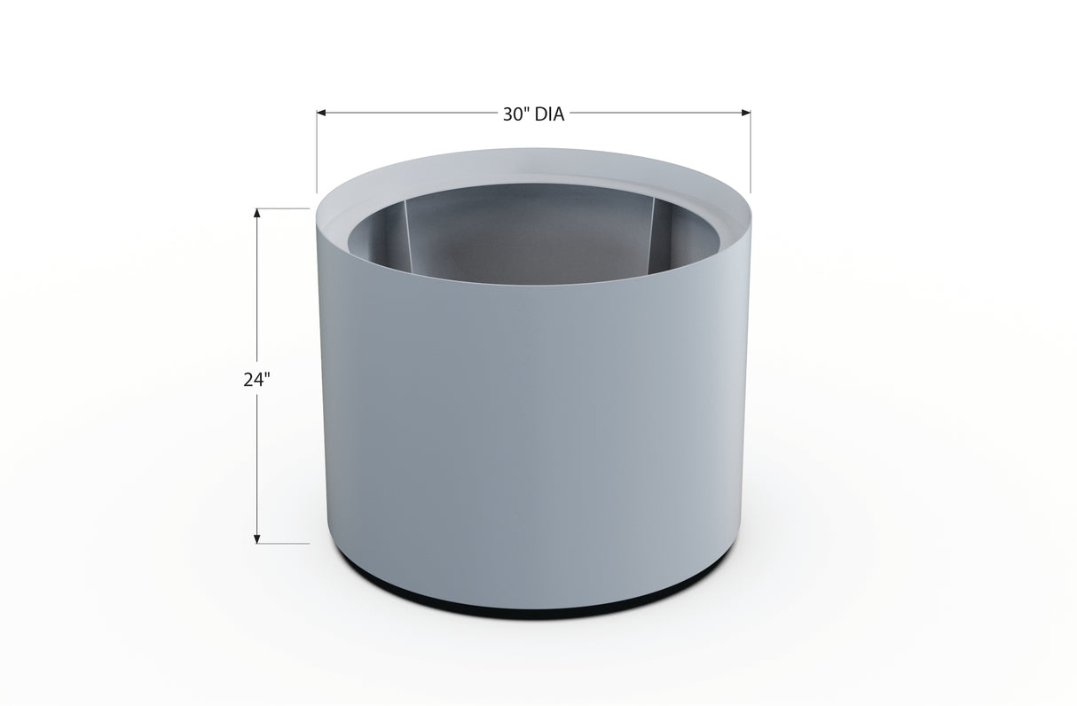 Aluminum Round Planter – 24" to 36" DIA