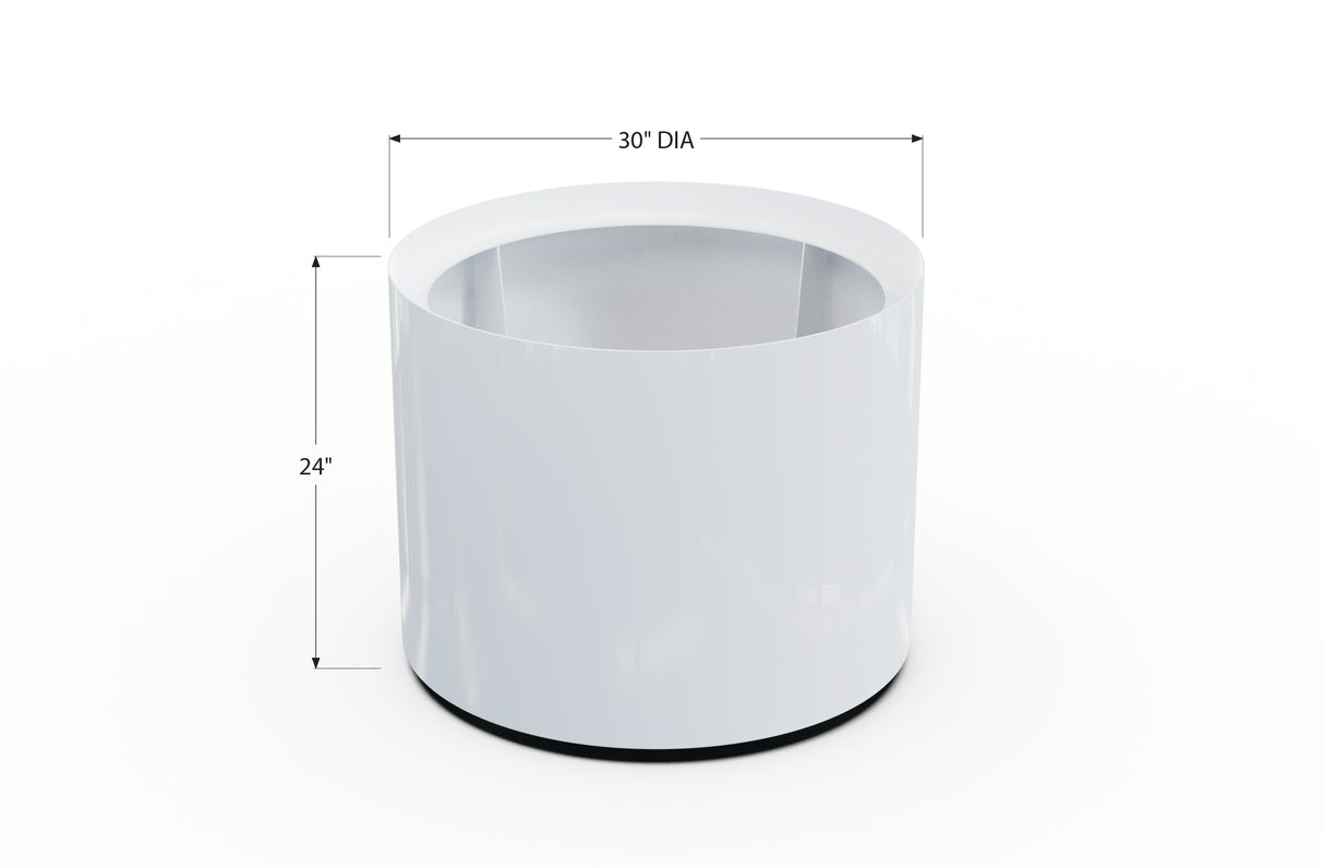 Aluminum Round Planter – 24" to 36" DIA