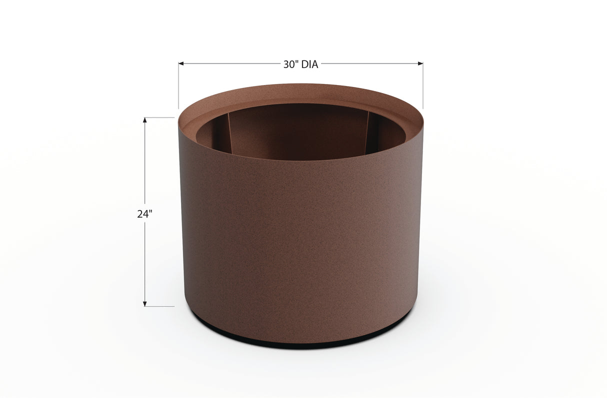 Aluminum Round Planter – 24" to 36" DIA