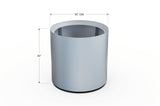 Aluminum Round Planter – 24" to 36" DIA
