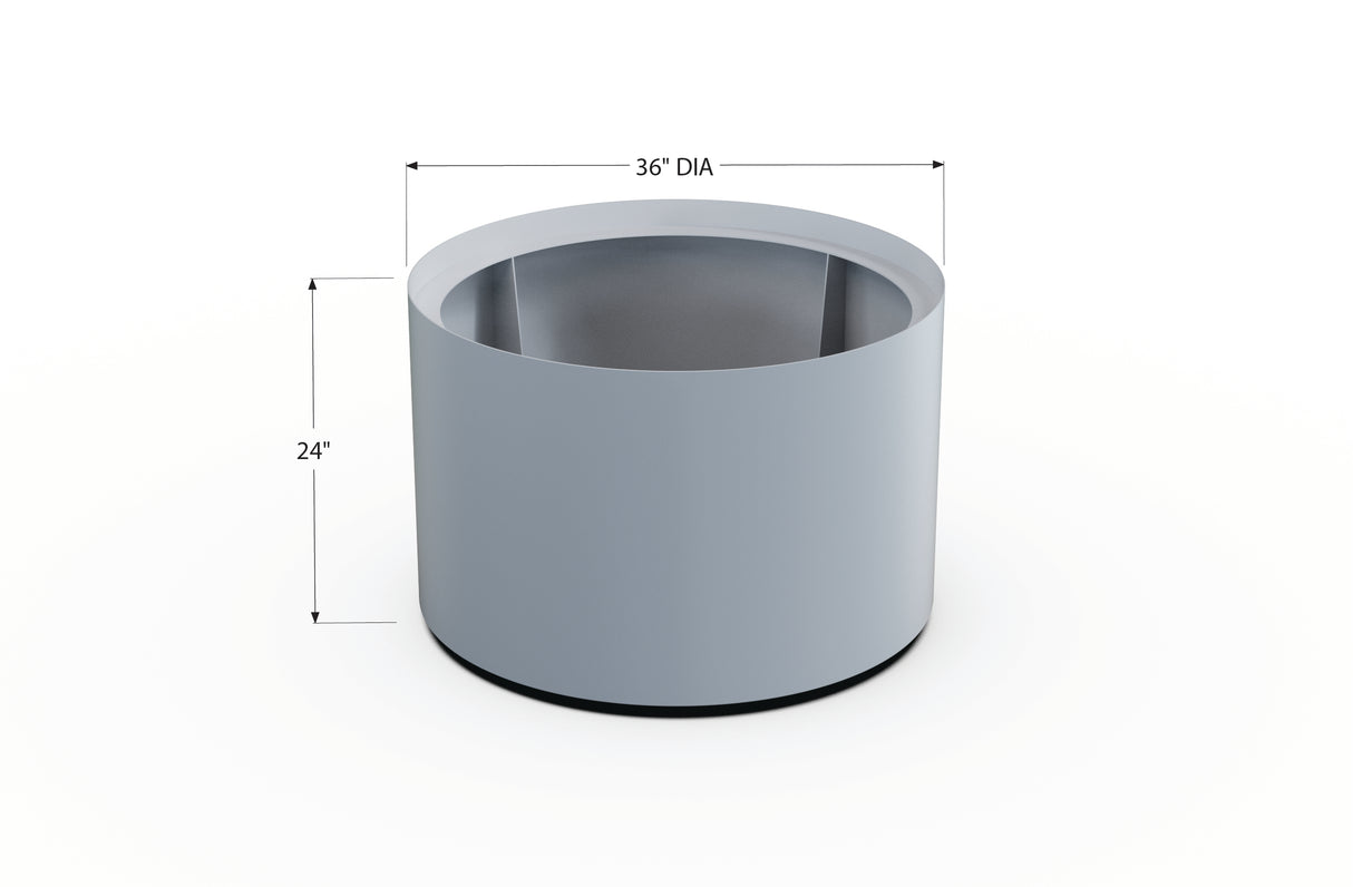 Aluminum Round Planter – 24" to 36" DIA