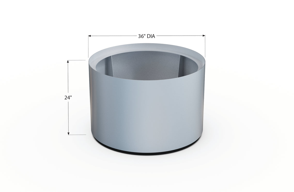 Aluminum Round Planter – 24" to 36" DIA