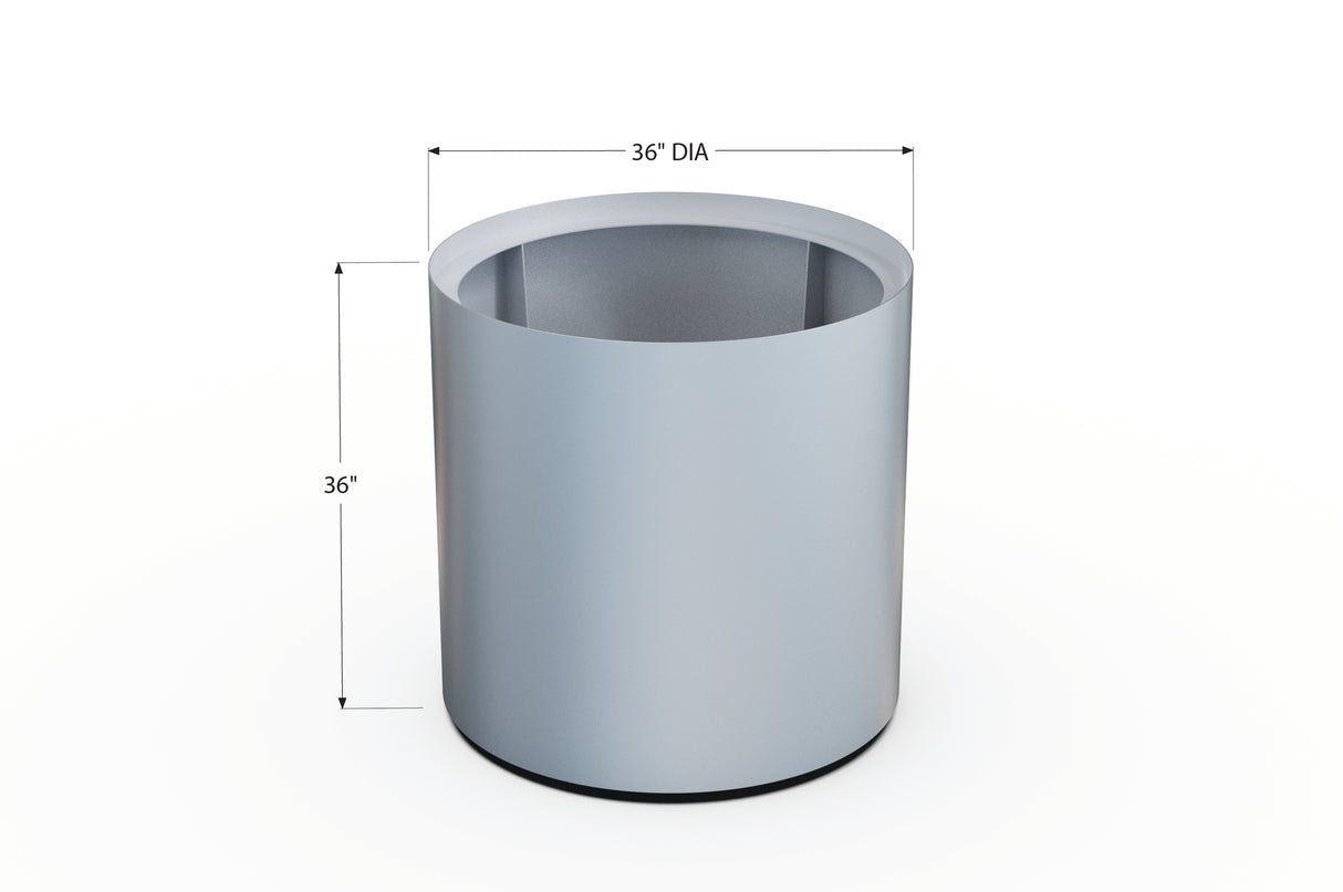 Aluminum Round Planter – 24" to 36" DIA
