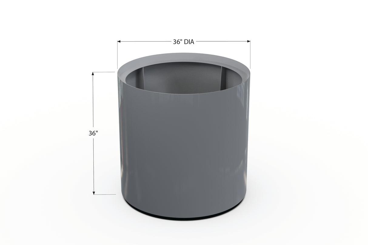 Aluminum Round Planter – 24" to 36" DIA