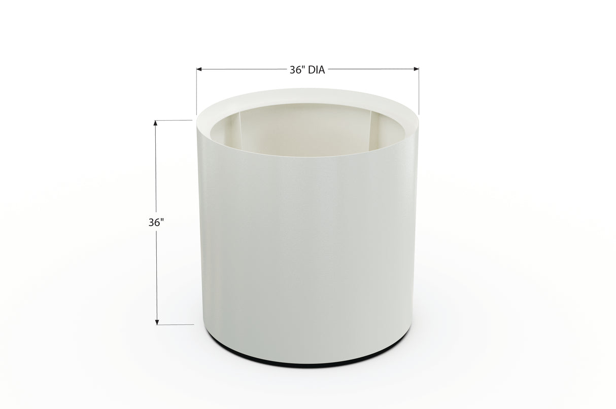 Aluminum Round Planter – 24" to 36" DIA