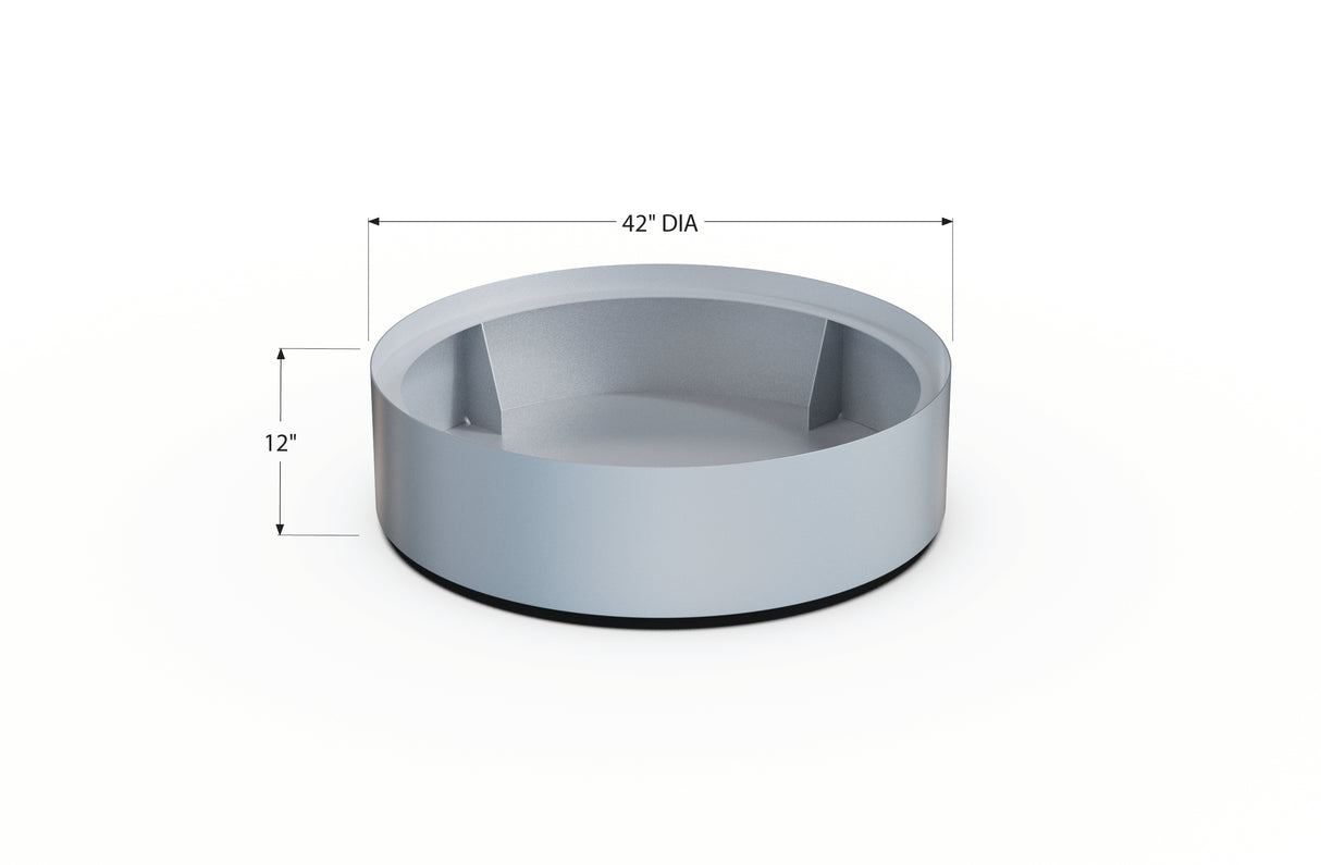 30% OFF Aluminum Round Planter – 48" DIA x 18" H