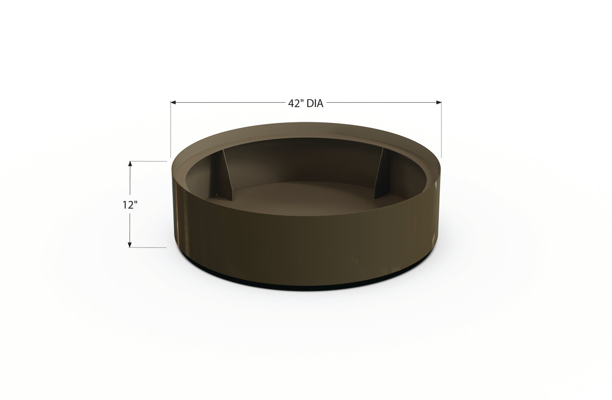 30% OFF Aluminum Round Planter – 48" DIA x 18" H