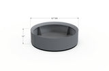 30% OFF Aluminum Round Planter – 48" DIA x 18" H
