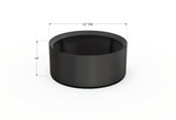 30% OFF Aluminum Round Planter – 48" DIA x 18" H