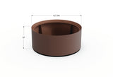 30% OFF Aluminum Round Planter – 48" DIA x 18" H