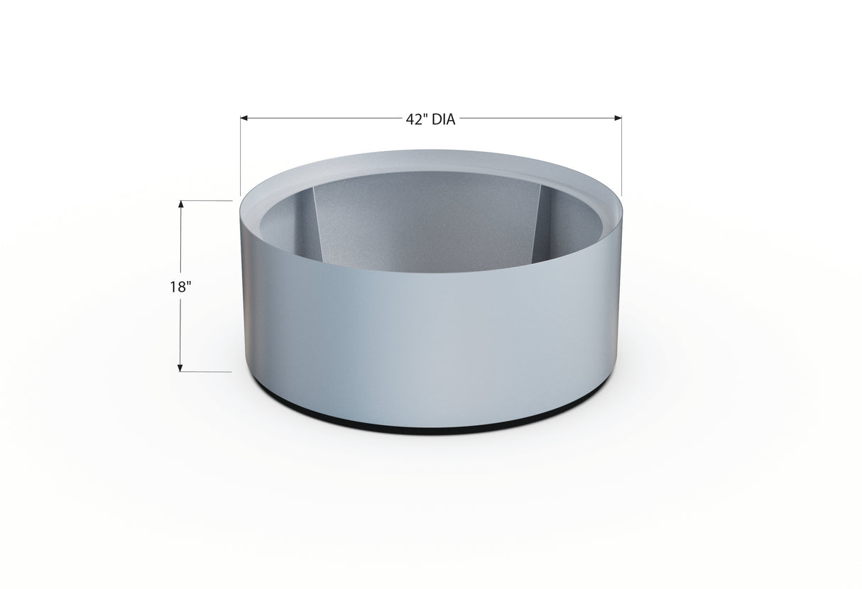 30% OFF Aluminum Round Planter – 48" DIA x 18" H