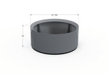 30% OFF Aluminum Round Planter – 48" DIA x 18" H