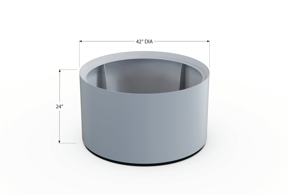 30% OFF Aluminum Round Planter – 48" DIA x 18" H