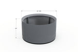 30% OFF Aluminum Round Planter – 48" DIA x 18" H