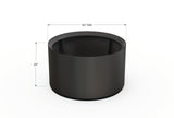 30% OFF Aluminum Round Planter – 48" DIA x 18" H