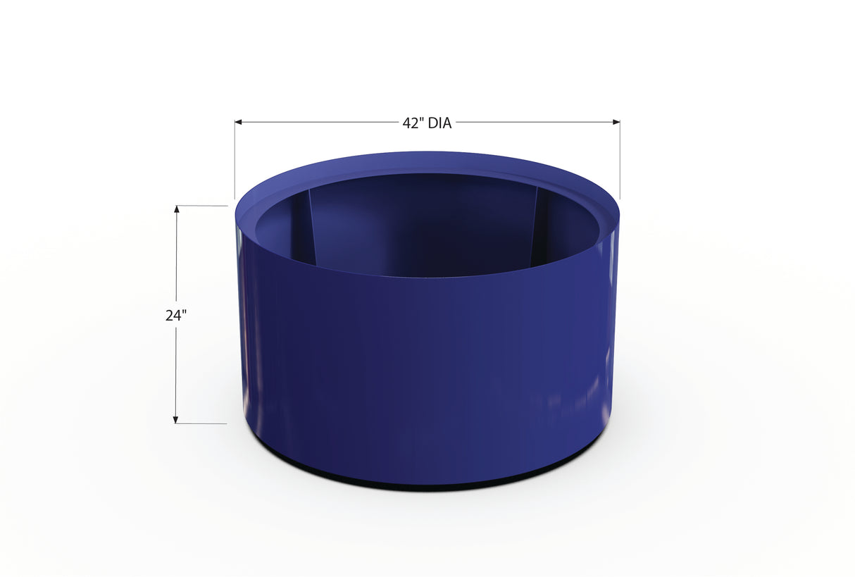 30% OFF Aluminum Round Planter – 48" DIA x 18" H