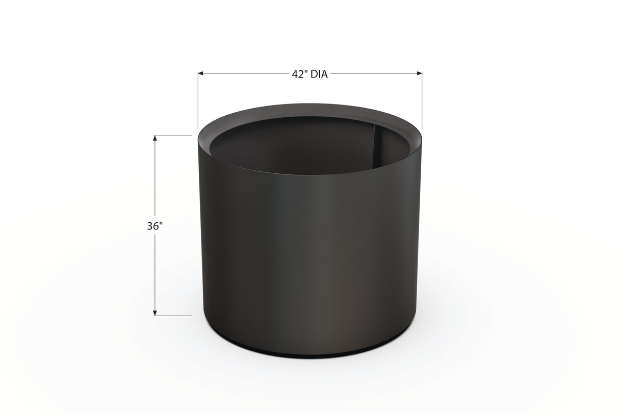 30% OFF Aluminum Round Planter – 48" DIA x 18" H