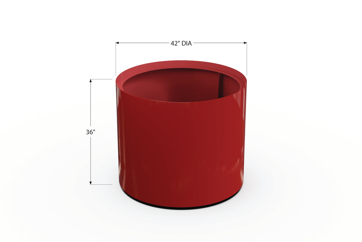 30% OFF Aluminum Round Planter – 48" DIA x 18" H