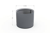 30% OFF Aluminum Round Planter – 48" DIA x 18" H