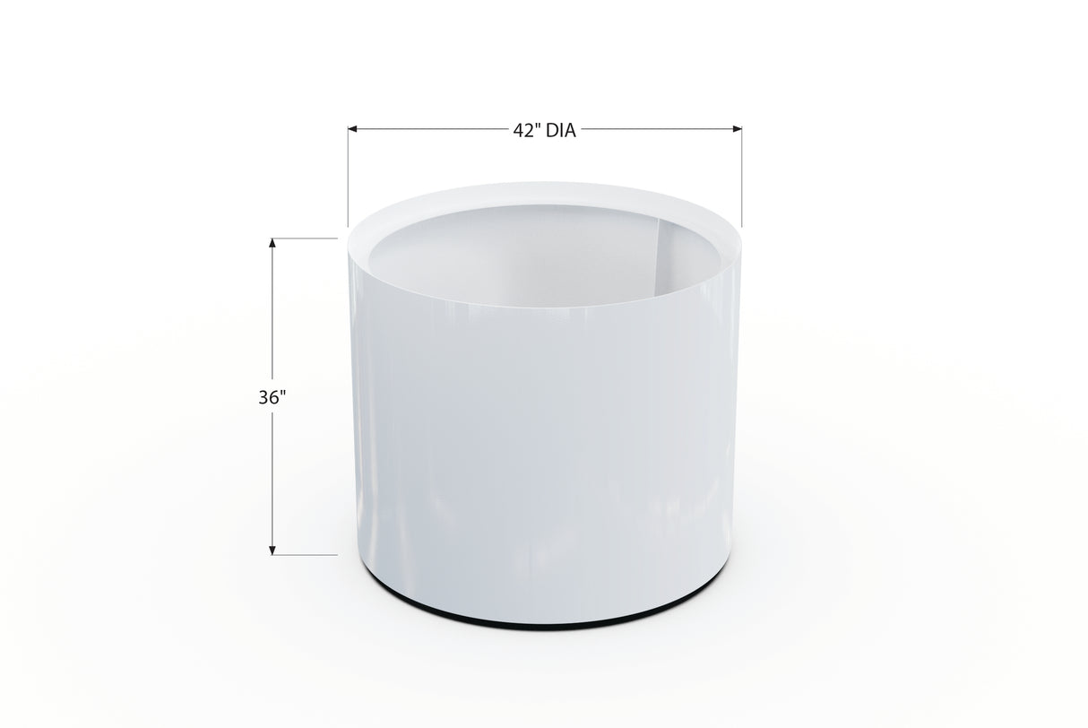 30% OFF Aluminum Round Planter – 48" DIA x 18" H