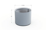 30% OFF Aluminum Round Planter – 48" DIA x 18" H
