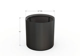 30% OFF Aluminum Round Planter – 48" DIA x 18" H