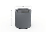 30% OFF Aluminum Round Planter – 48" DIA x 18" H