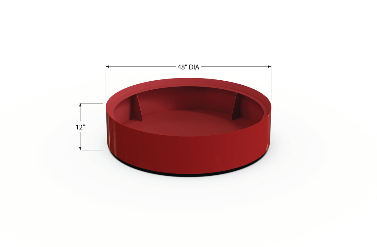 30% OFF Aluminum Round Planter – 48" DIA x 18" H
