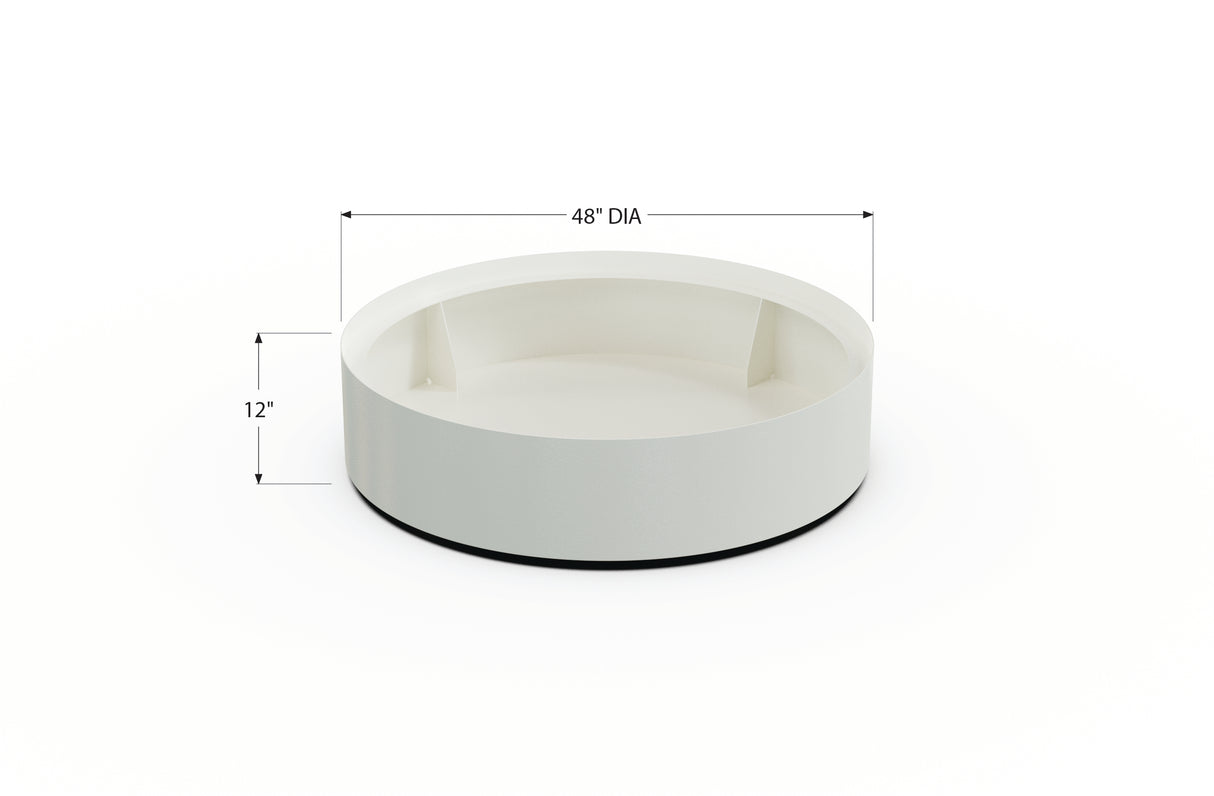 30% OFF Aluminum Round Planter – 48" DIA x 18" H