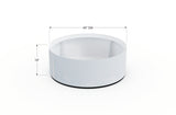 30% OFF Aluminum Round Planter – 48" DIA x 18" H