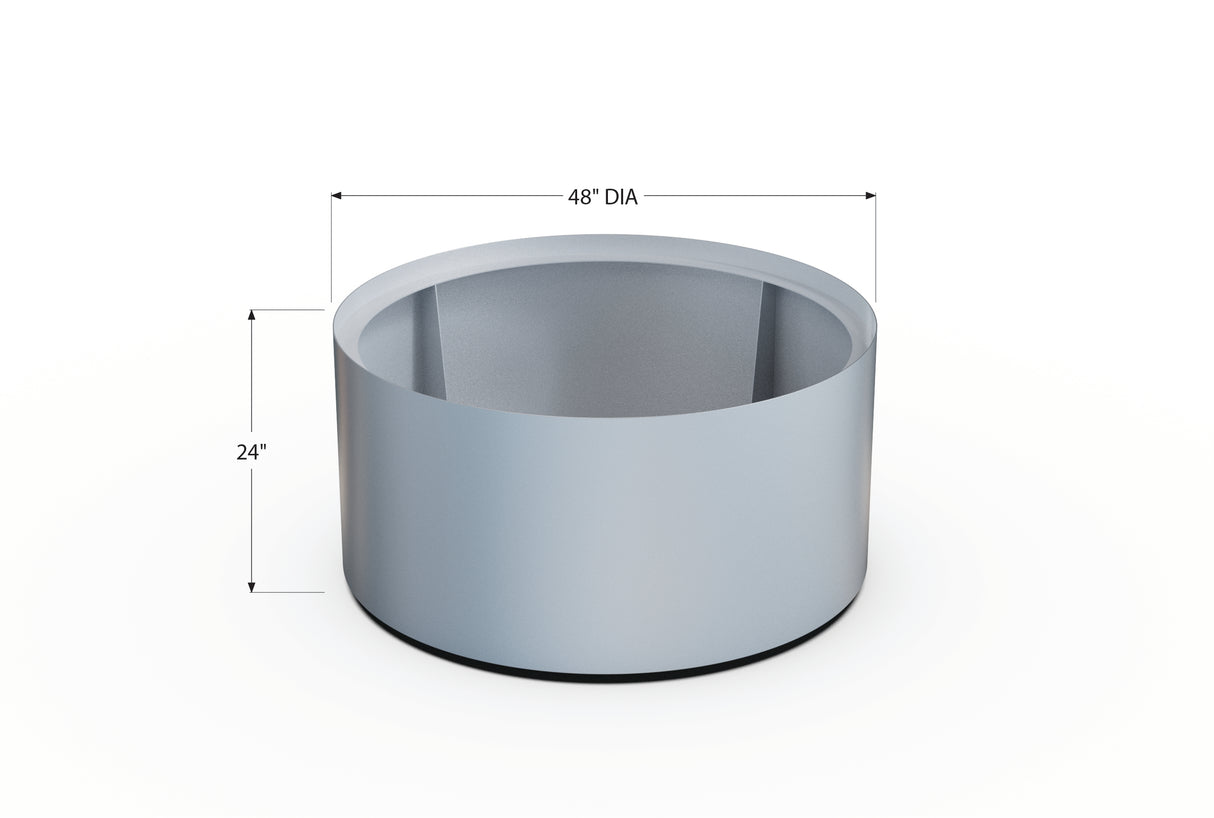 30% OFF Aluminum Round Planter – 48" DIA x 18" H