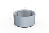 30% OFF Aluminum Round Planter – 48" DIA x 18" H